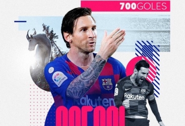 Lionel Messi karyerasında 700-cü qolunu vurub