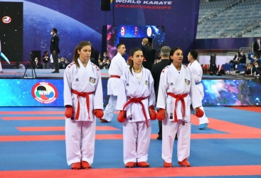 Dünya çempionatı: karateçilərimiz komanda yarışında mübarizəni davam etdirirlər