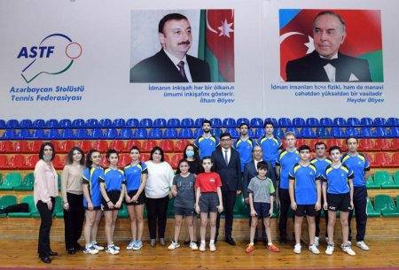 Gənclər və İdman naziri Fərid Qayıbov Azərbaycan Stolüstü Tennis Federasiyasında olub