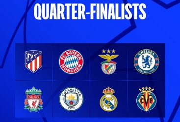 UEFA Çempionlar Liqasının 2021-2022-ci il mövsümünün dörddəbir final mərhələsinin püşkü atılıb