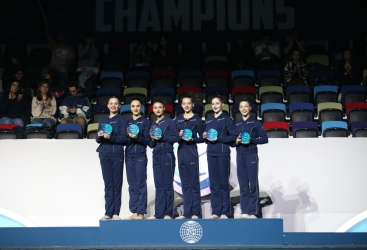Azərbaycan gimnastlarına “AGF Trophy” kuboku təqdim edilib