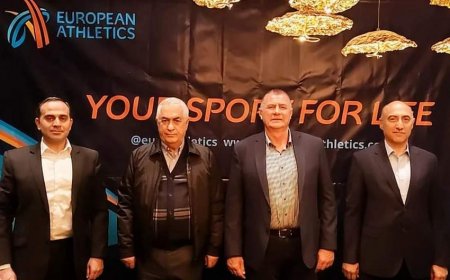 Cavid Qurbanov Avropa Atletika Assosiasiyasının prezidenti ilə görüşüb