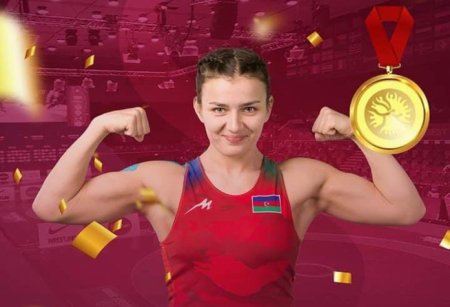 Avropa çempionatı: Azərbaycanın daha bir qadın güləşçisi qızıl medal qazanıb