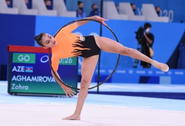 "Tokio-2020": Gimnastımız Zöhrə Ağamirova halqa ilə çıxışını təqdim edib
