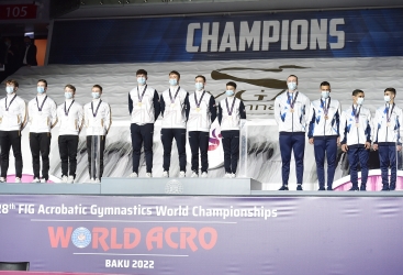 Bakıda keçirilən akrobatika gimnastikası üzrə 28-ci dünya çempionatının ikinci gününə yekun vurulub Bakıda keçirilən akrobatika gimnastikası üzrə 28-ci dünya çempionatının ikinci gününə yekun vurulub