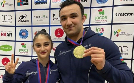 Azərbaycan gimnastları Portuqaliyada qızıl medal qazanıblar