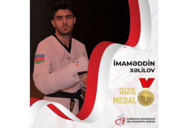 Taekvondoçumuz Avropa Paralimpiya Çempionatında qızıl medal qazanıb